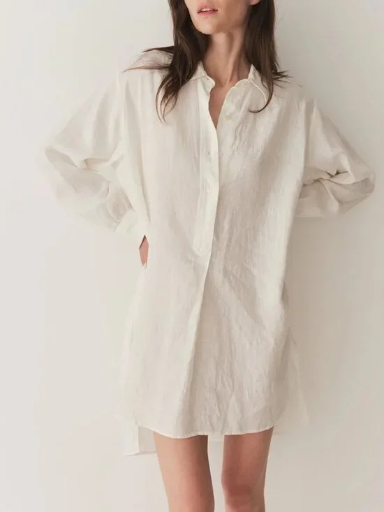 NWT Dôen Jora Linen Dress in Salt, size XS - Picture 1 of 8
